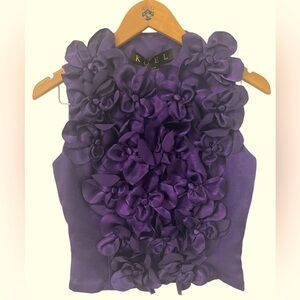 KOE L new with tags dark purple. Button down. Size 4